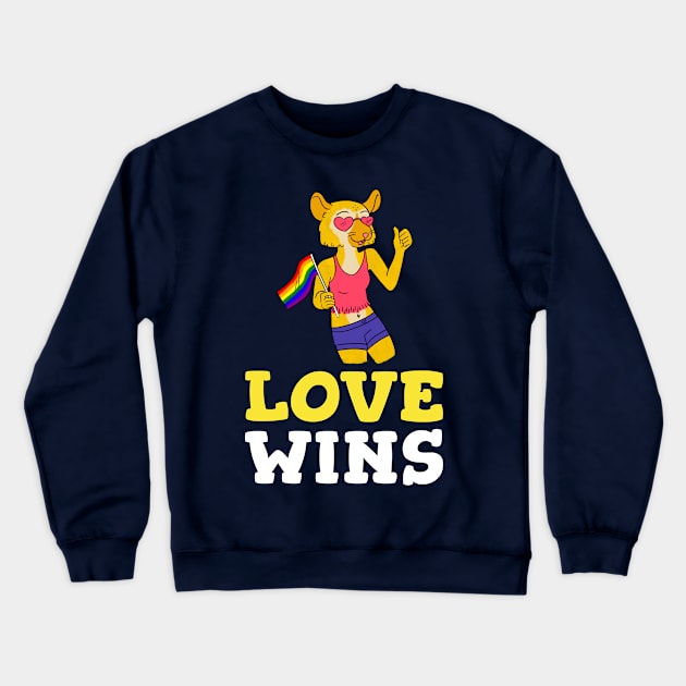 Love Wins Crewneck Sweatshirt by Evlar